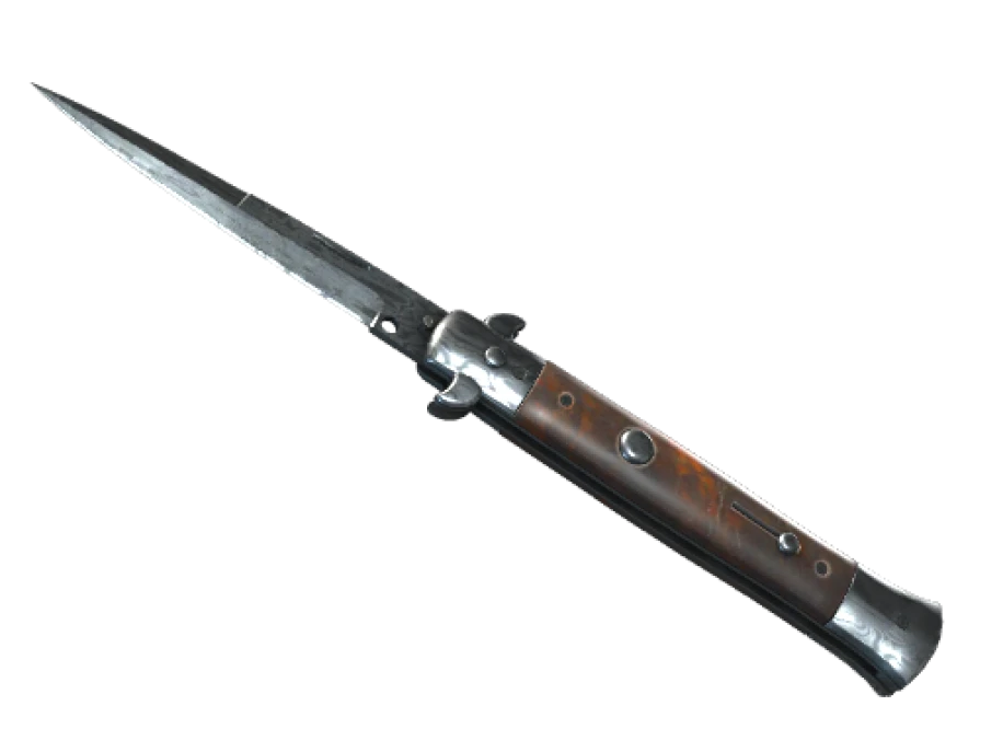 ★ Stiletto Knife | Damascus Steel (Well-Worn)