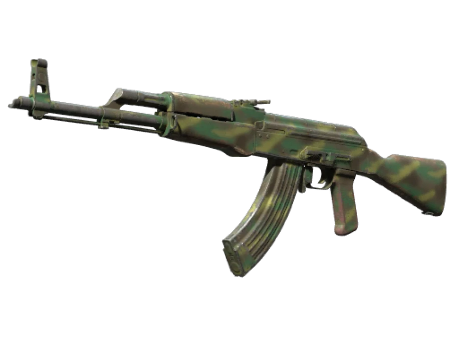 Souvenir AK-47 | Jungle Spray (Well-Worn)