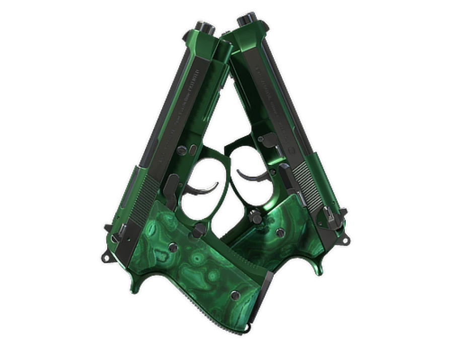Souvenir Dual Berettas | Polished Malachite (Factory New)