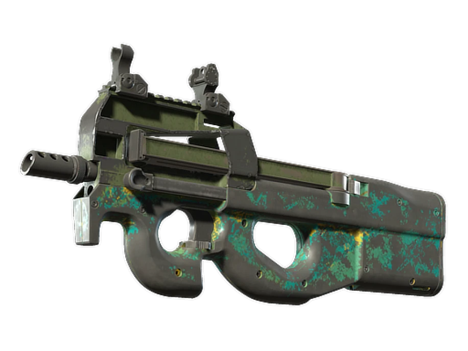 Souvenir P90 | Mustard Gas (Battle-Scarred)