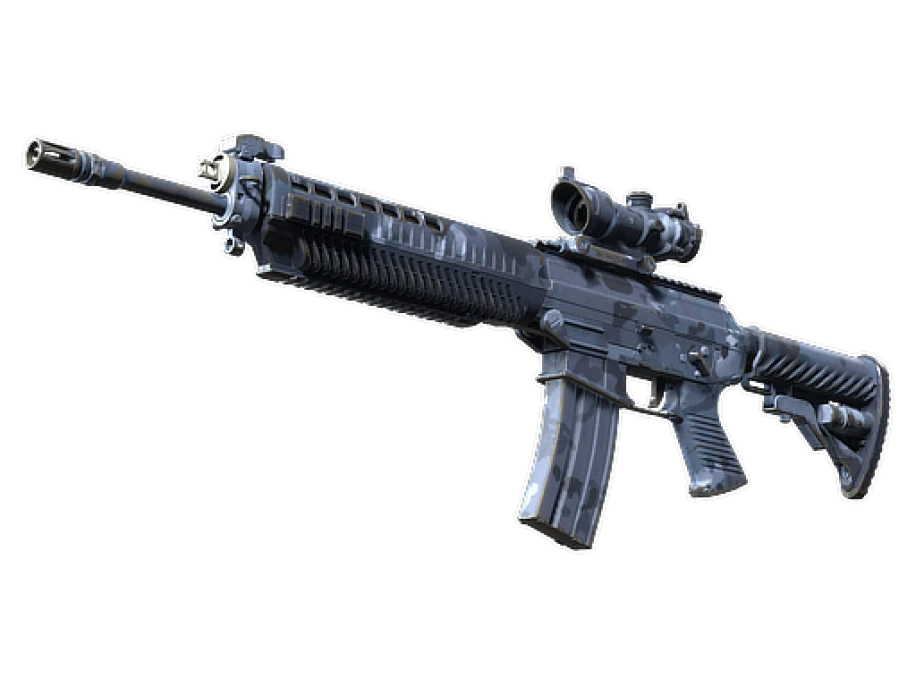 Souvenir SG 553 | Night Camo (Well-Worn)