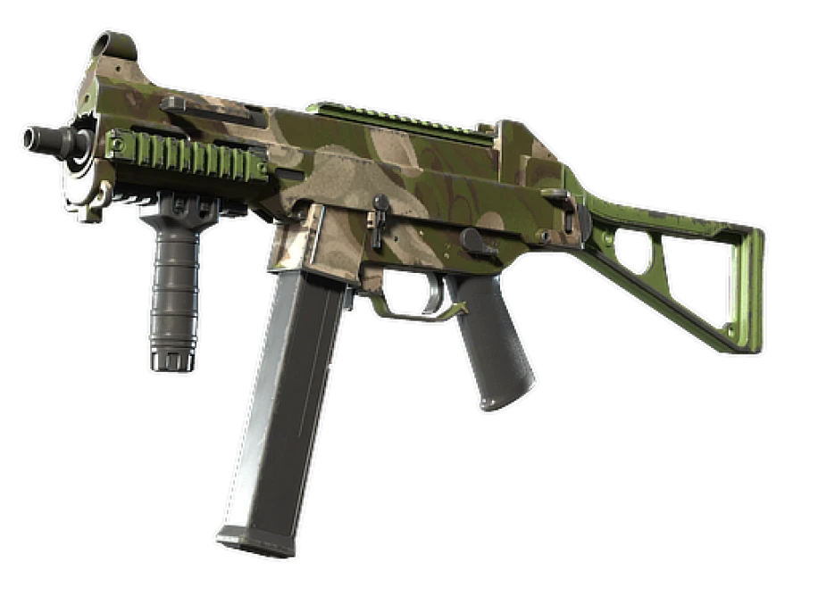 Souvenir UMP-45 | Green Swirl (Field-Tested)